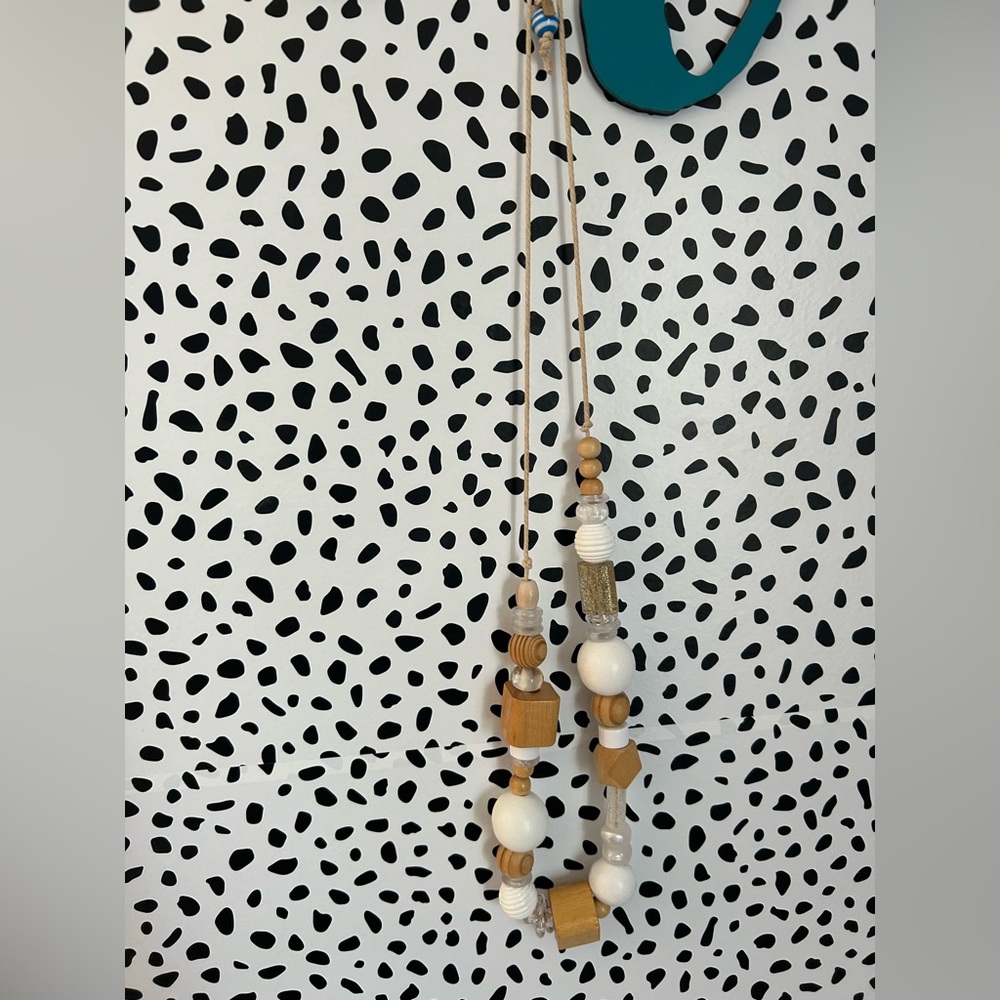 Boho Beaded Necklace in Natural Tones